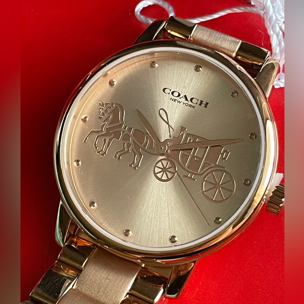 COACH WATCH.Coach Grand Rose-Gold Women's Watch,AUTHENTIC Coach Watch.